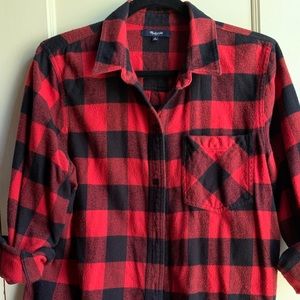 MADEWELL flannel Red & black Buffalo check. Size L